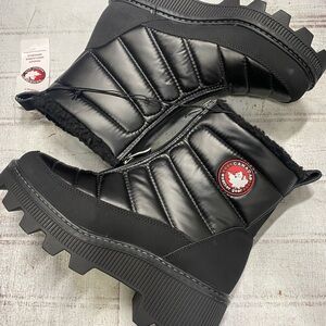 Canada Weather Gear Black Quilted Faux Fur Winter Boots 7